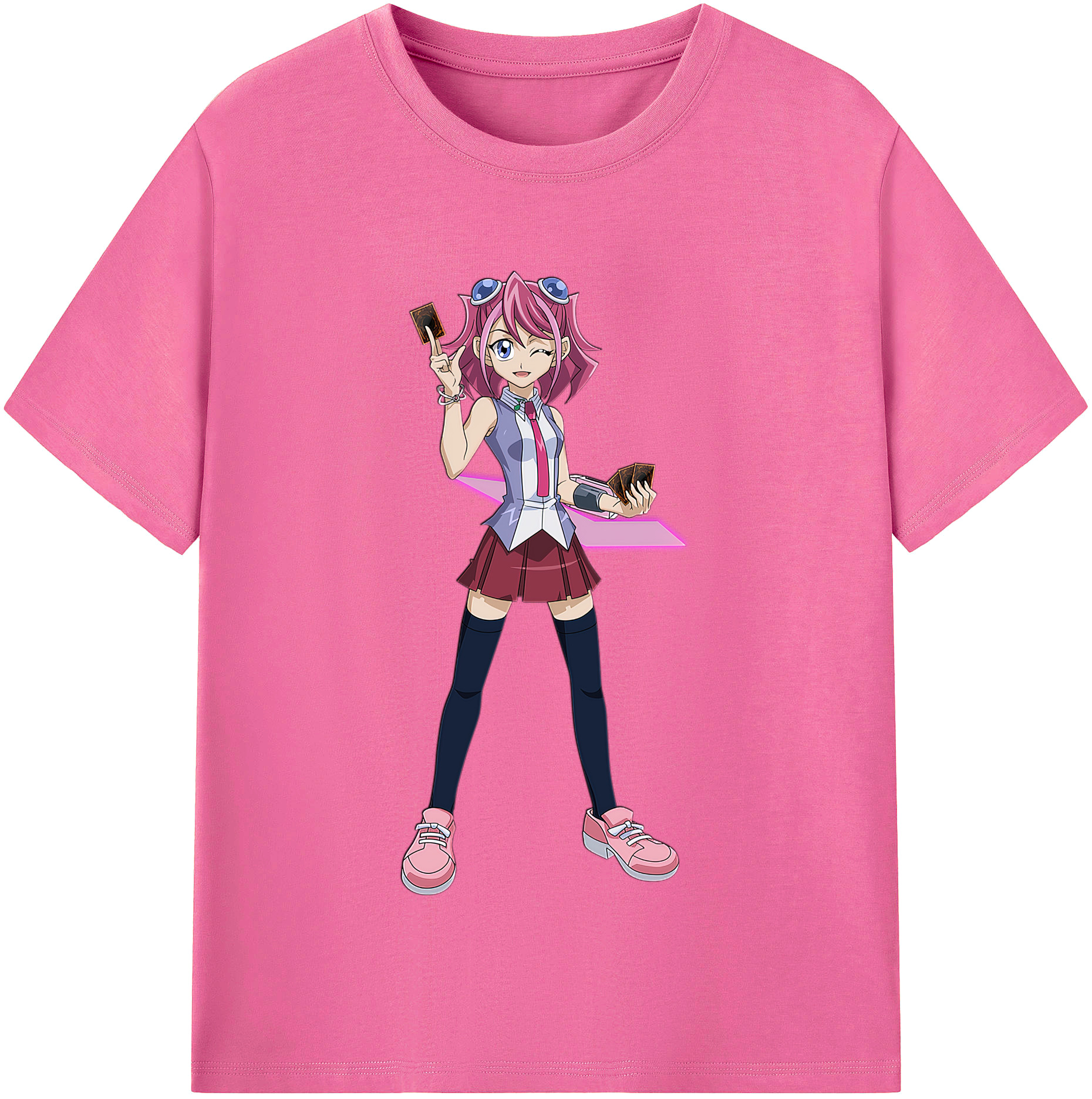 （画像用） 遊☆戯☆王 Yu-Gi-Oh! レディースカジュアルプリントTシャツ（綿100％）